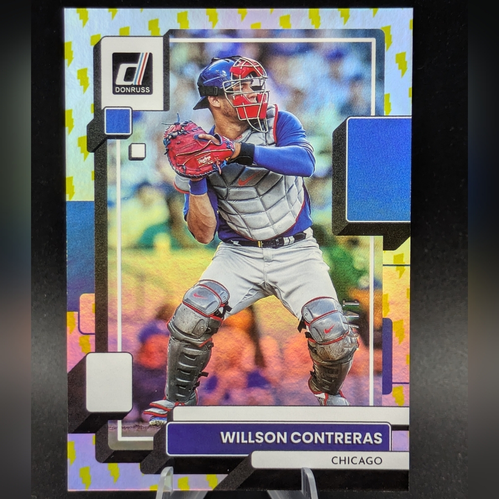 2022 Panini Donruss Voltage Parallel SP /25 Willson Contreras #152 Chicago Cubs